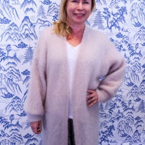 Italialainen Kid Mohair (80%) onesize, pitkä villatakki