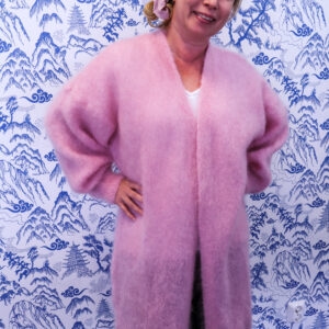 Italialainen Kid Mohair (80%) onesize (XS-XXL), pitkä villatakki - Kuva 5