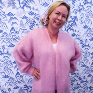 Italialainen Kid Mohair (80%) onesize (XS-XXL), pitkä villatakki