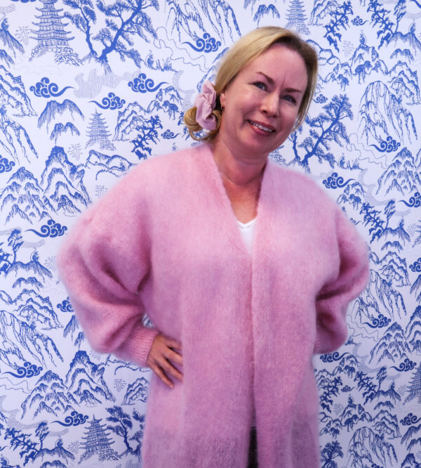 Italialainen Kid Mohair (80%) onesize (XS-XXL), pitkä villatakki