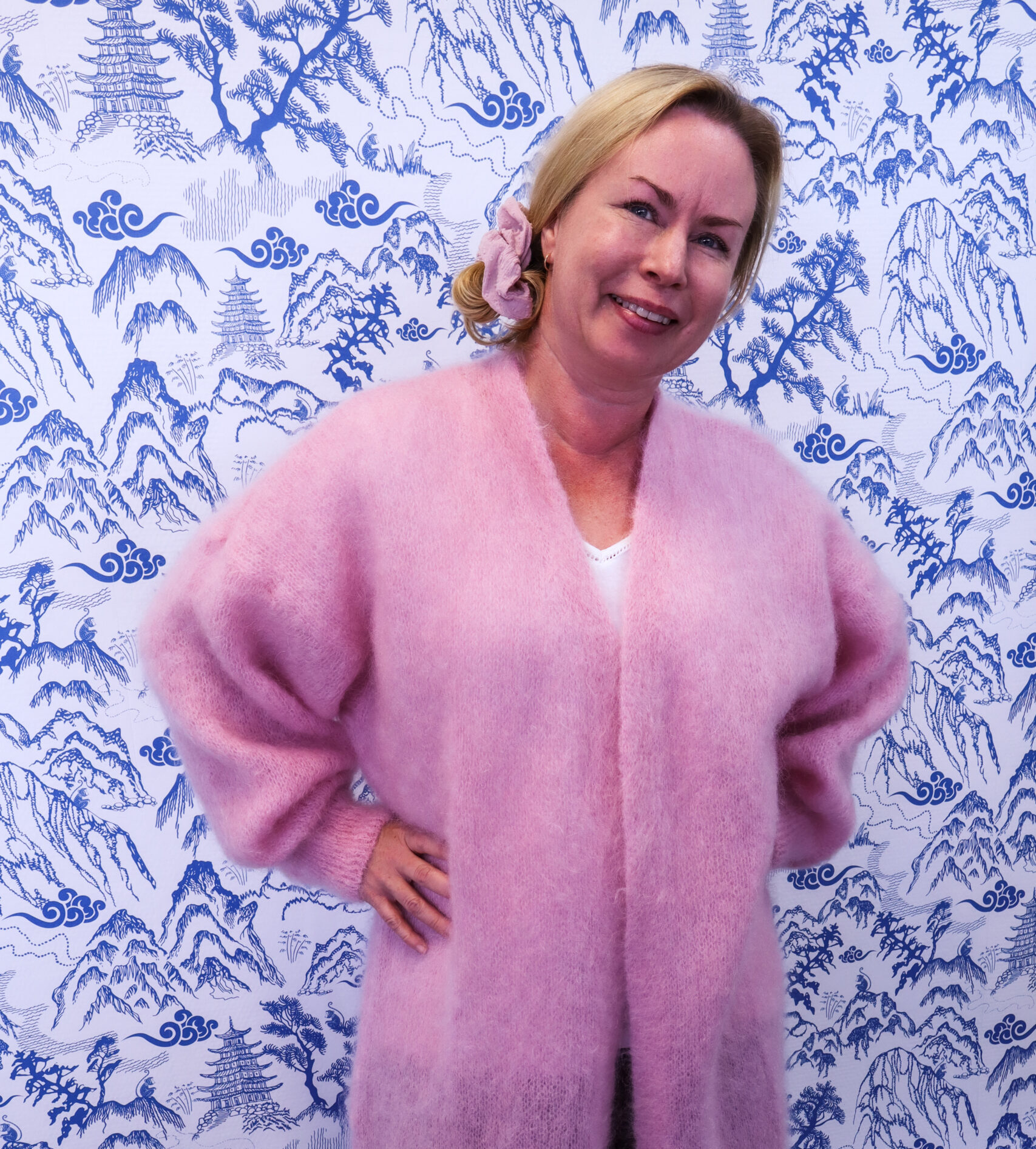 Italialainen Kid Mohair (80%) onesize (XS-XXL), pitkä villatakki - Kuva 1