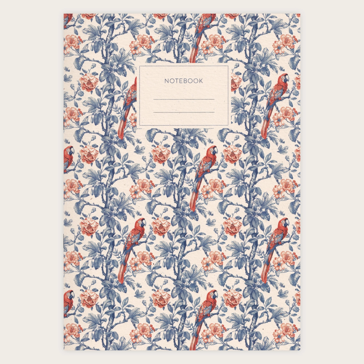 Kauniit kukka-ja lintuaiheiset nidotut vihot A4-A5 - Kuva 4