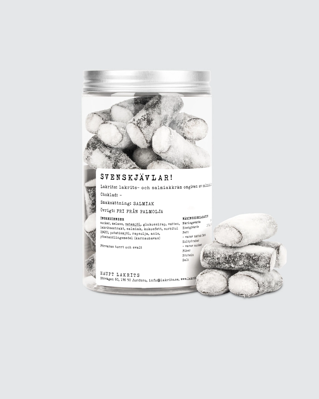 Haupt Lakrits Svenskjävlar! maailman suolaisinta lakritsia 250g - Kuva 1