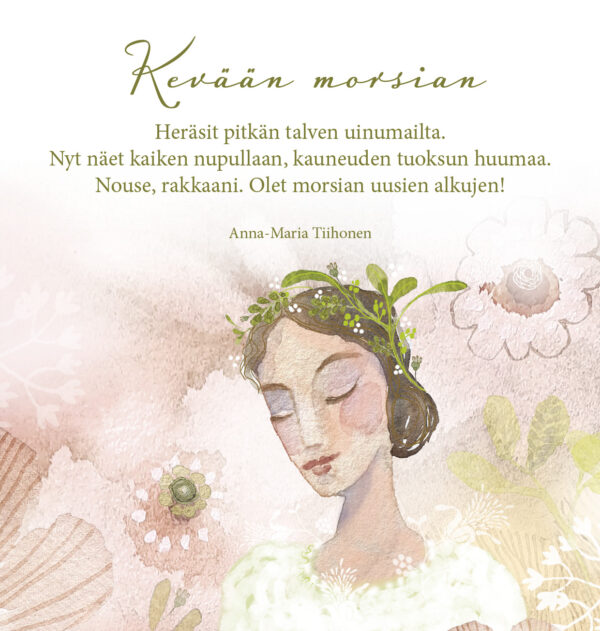 Vuodenaika morsian-korttikokoelma, Kevät, 2-osainen A6 matta ENNAKKOTILAUS