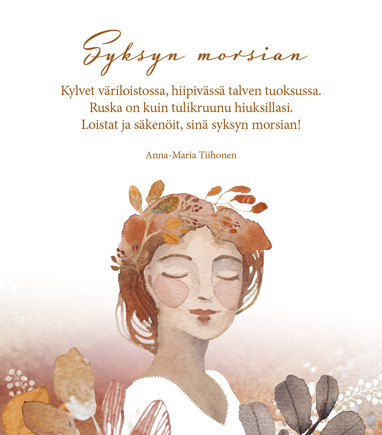 Vuodenaika morsian-korttikokoelma, Syksy, 2-osainen A6 matta ENNAKKOTILAUS - Kuva 1