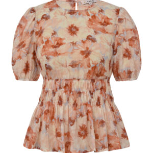 A-View Elena -pusero – kukallinen smokkivyötäröllinen pusero - Kuva 3