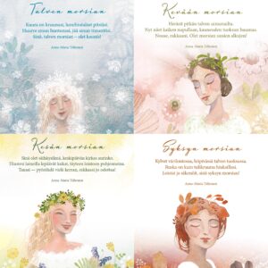 Vuodenaika morsian-korttikokoelma, neljä korttia, 2-osainen A6 matta ENNAKKOTILAUS