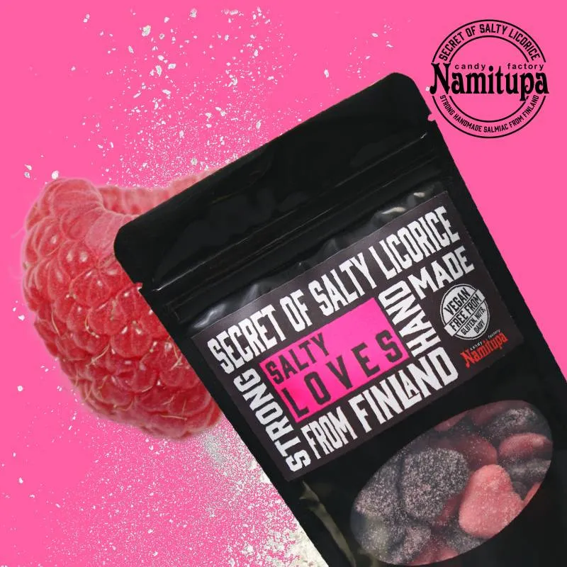 Namitupa Salty Loves salmiakkikarkit 100g - Kuva 1