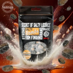 Namituvan Salty Bombs – toffeesalmiakkikarkit 100g UUTUUS