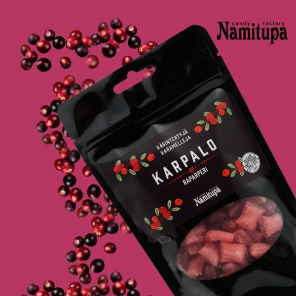 Namituvan Makian marjaisat murut raparperi-karpalokarkit 100g