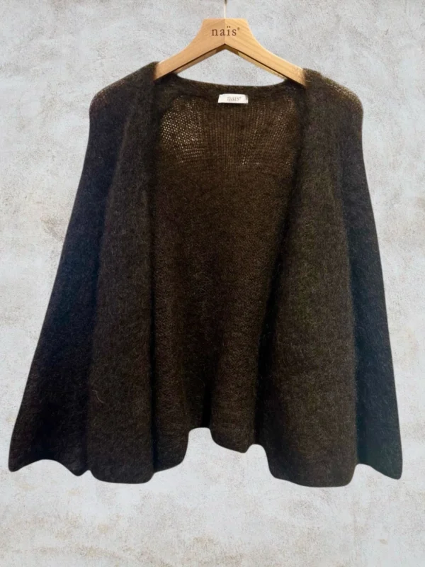 Ylellinen, italialainen 80% Kid Mohair neuletakki avoin, Onesize (S-XXL)/useita värejä