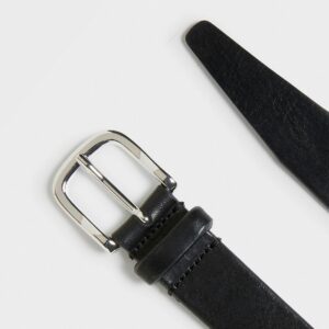 Saddler Epping nahkavyö 90 cm, musta - Kuva 3