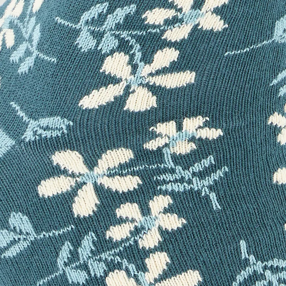 Veraluna kukkakuvioidut luomupuuvillasukat 1 pr, koolle: 39-42 - Kuva 2