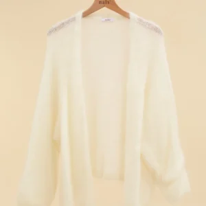 Ylellinen, italialainen 80% Kid Mohair neuletakki avoin, Onesize (S-XXL)/useita värejä - Kuva 3